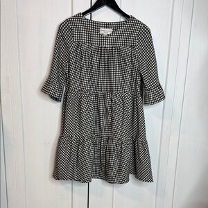 Emma Knudsen oversized small Black and White Gingham Dress made in Canada